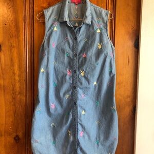 Playboy Bunny Light Blue Denim Shirt